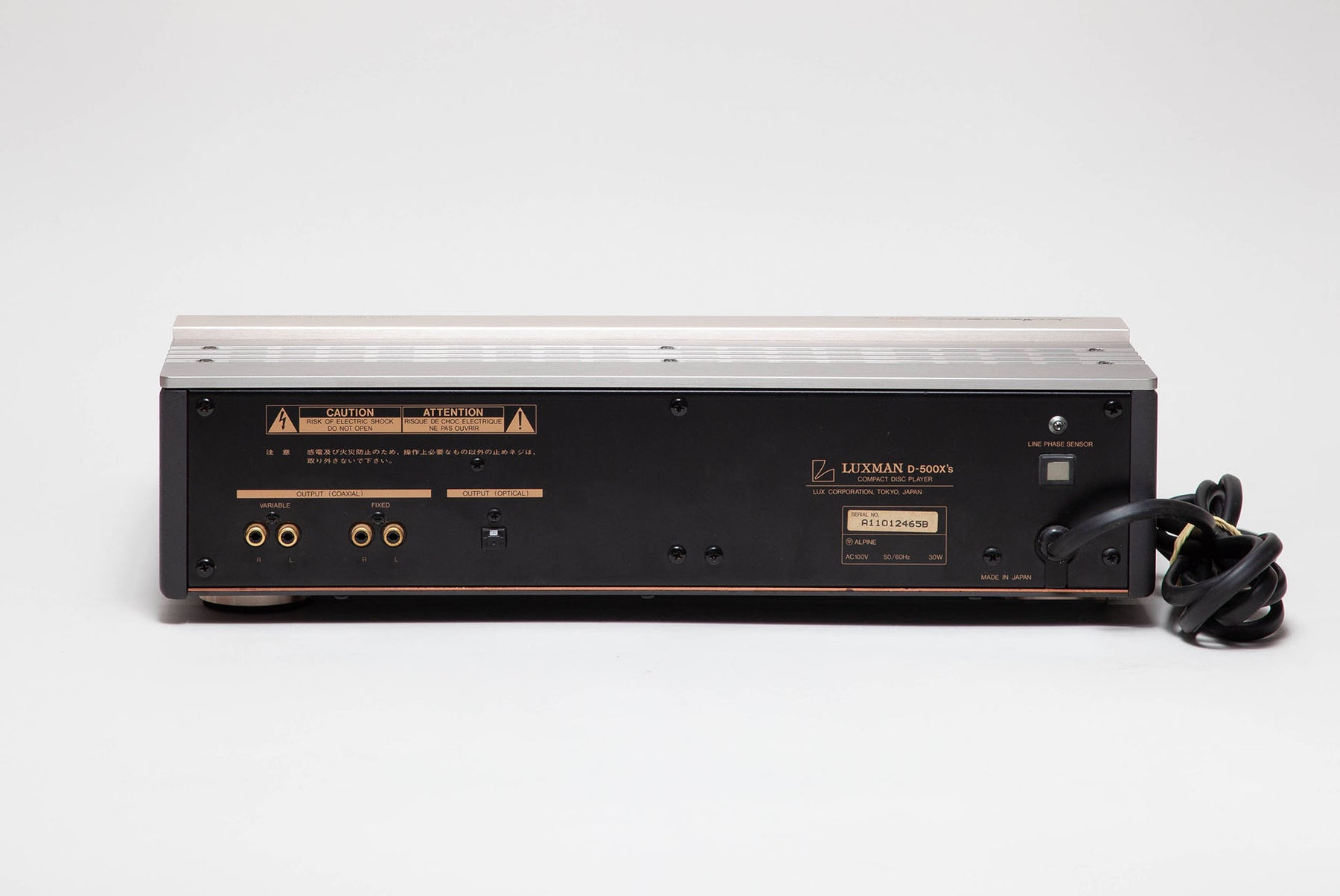 Lecteur CD LUXMAN D500 X's - Vue arrière