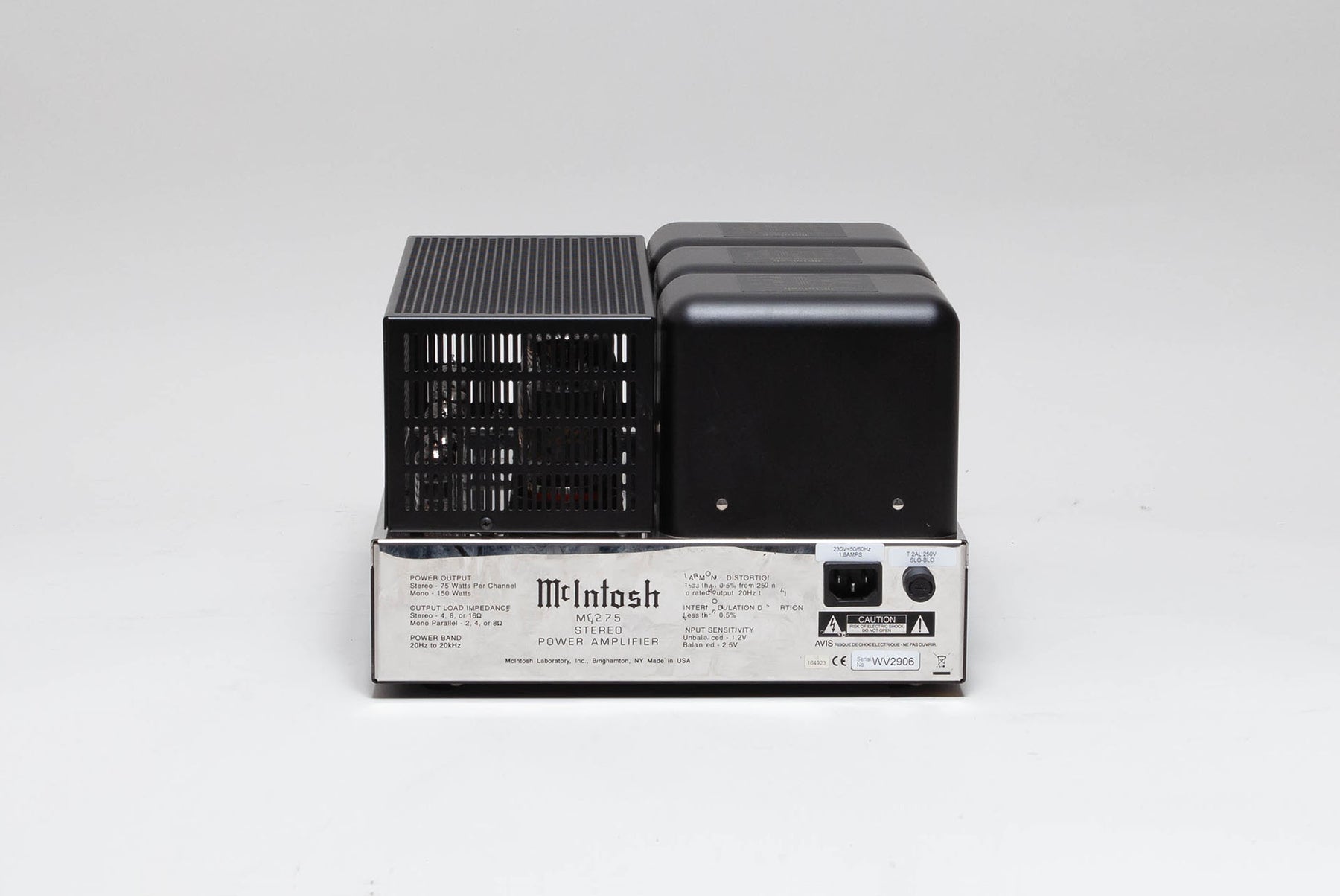 Amplificateur de puissance à lampes McIntosh 275 - Vue de profil bis