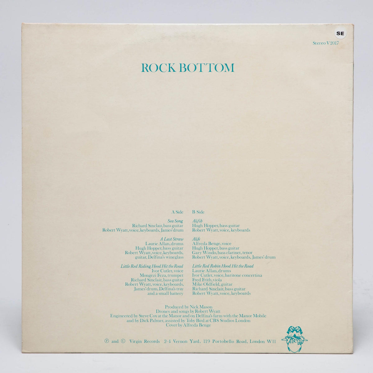 Robert Wyatt "Rock Bottom"