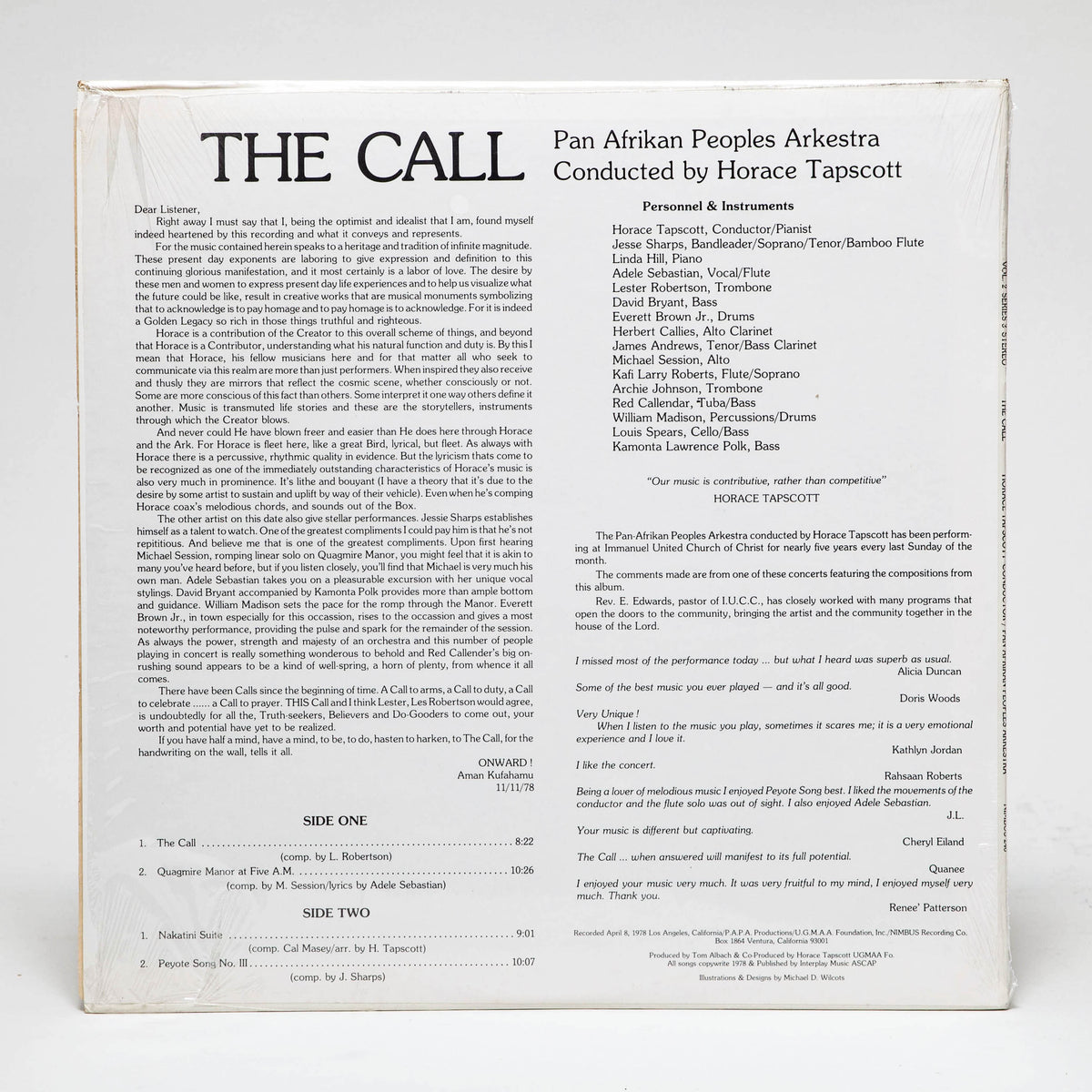 Horace Tapscott "The Call"