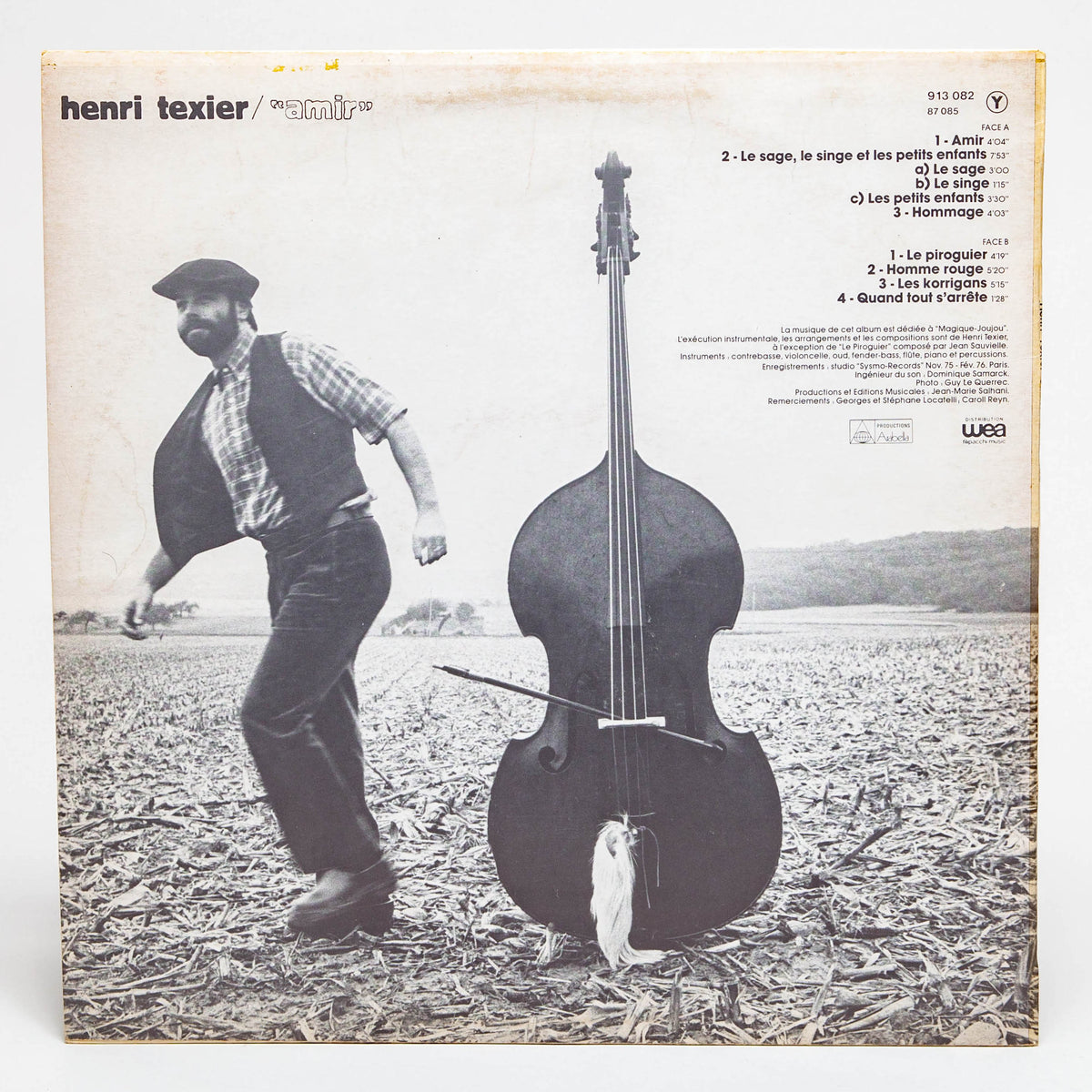 Vinyle Henri Texier Amir - Pochette Verso