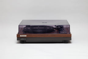 Platine vinyles Pioneer PL 51A avec son capot - Vue de face 