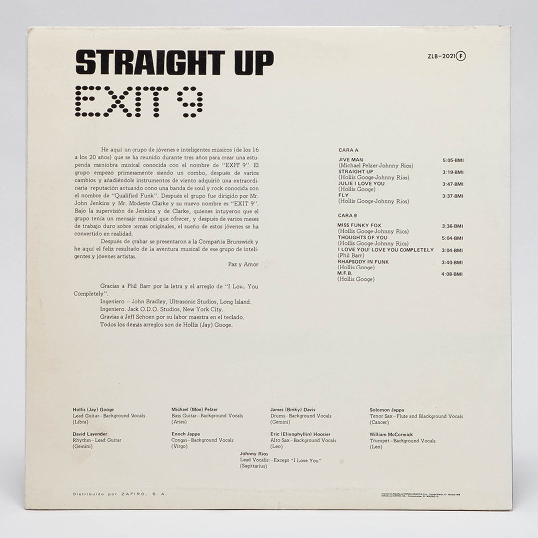 Exit 9 "Straight Up"